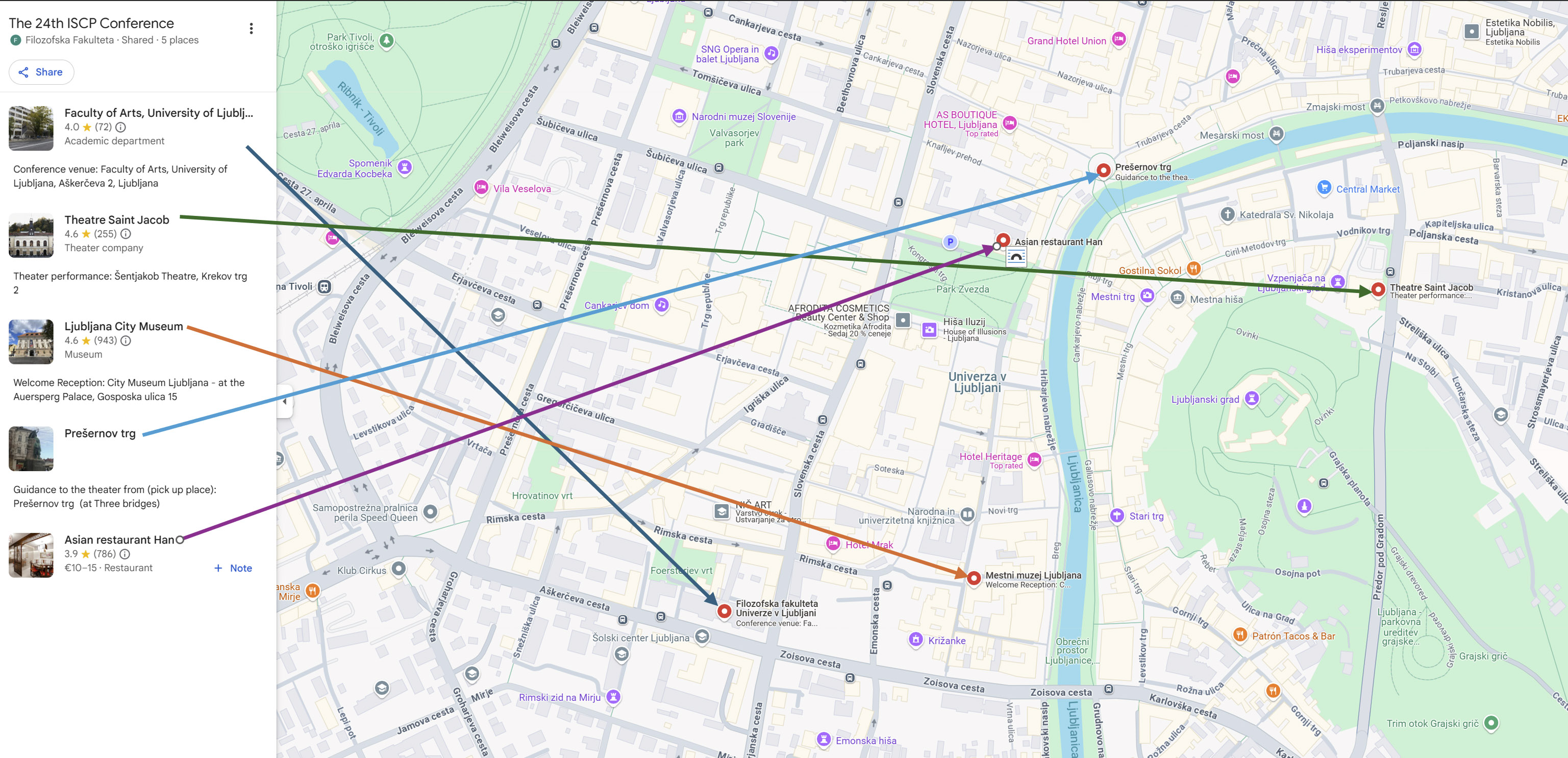 Venue-google maps