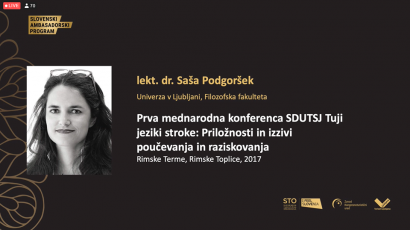 Lekt. dr. Saša Podgoršek je prejela priznanje Kongresni ambasador Slovenije 2020.