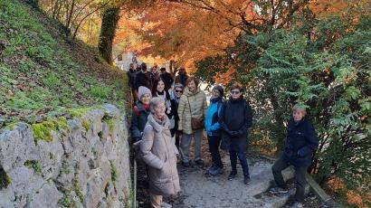 Članice skupine Francoščina z Modre fakultete so se odpravile na vodeni ogled Kamnika (foto: Meta Lah)..