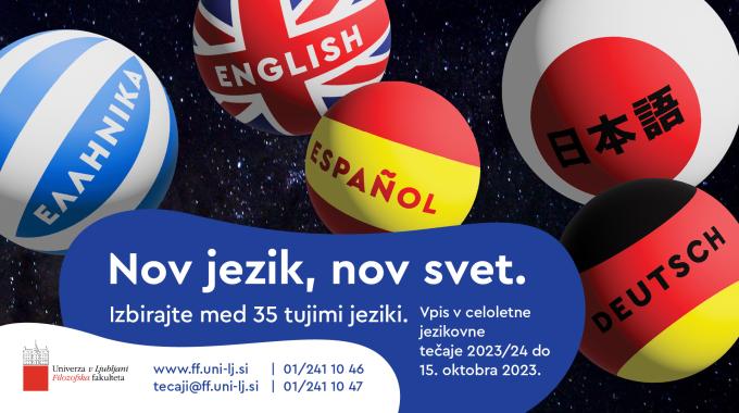 Vpis v jezikovne tečaje 2023/24