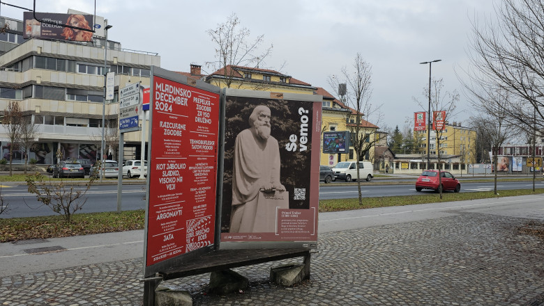 Plakati Leta dediščine FF so v decembrskem času krasili ljubljanske ulice (foto: Kristian Kolbl)
