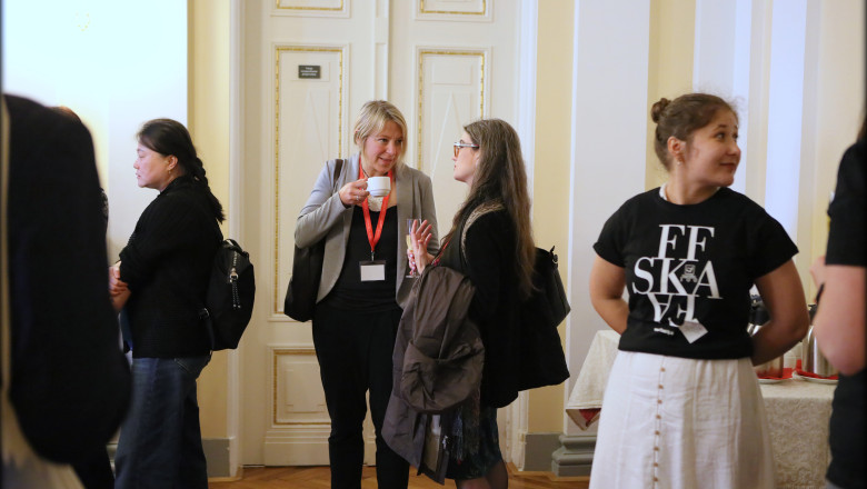 Left to right: Kateřina Gajdošová. Lisa Indraccolo and Gaja Zabukovšek Lipovšek