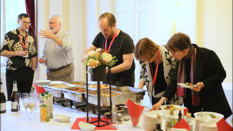 Left to right: Severin Lorenčič, John Makeham, Marko Ogrizek, Tamara Ditrich and Tea Sernelj