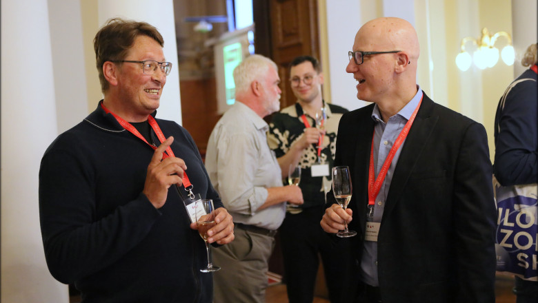 Left to right: Janko Lozar Mrevlje, John Makeham, Severin Lorenčič and Gregor Moder