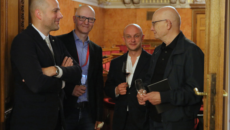 Left to right: Luka Culiber, Gregor Moder, Sašo Jerše and Mladen Dolar