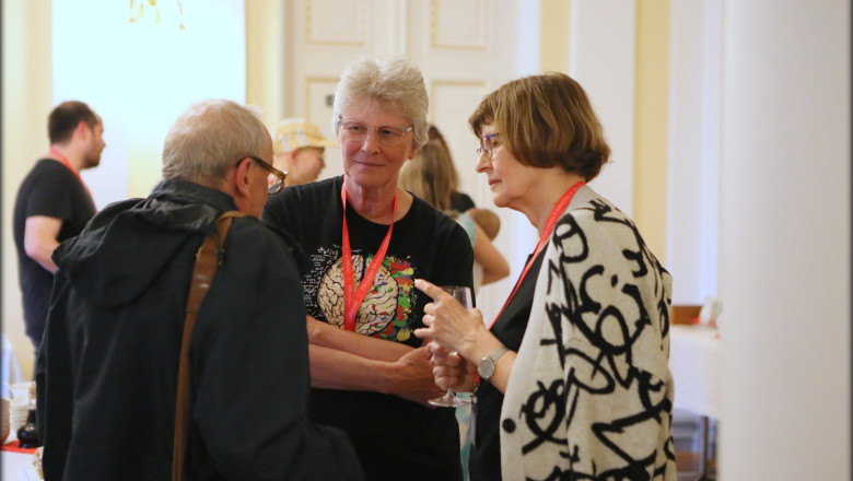 Left to right: Andrej Ule, Olga Markič and Tamara Ditrich