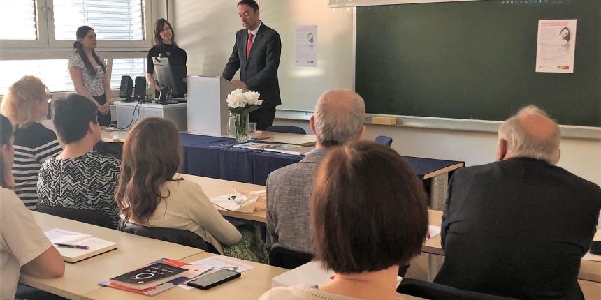 Navzoče je pozdravil tudi veleposlanik Republike Severne Makedonije v Sloveniji, nj. eks. Goran Milevski.