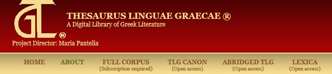 Thesaurus Linguae Graecae (TLG) - logo